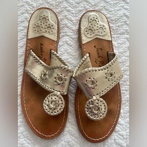 Jack Rogers Sandals Size 9.5 platinum